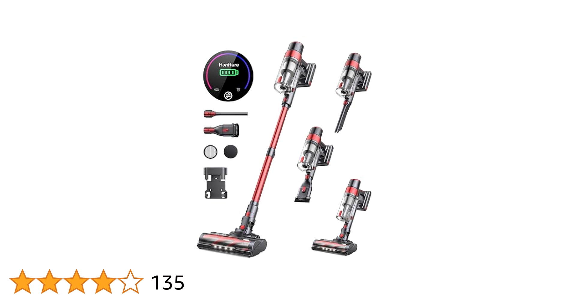 Honiture Cordless Vacuum Cleaner S13掃除機 Amazon.com - HONITURE S13 Pro Cordless Vacuum Cleaner, 450W